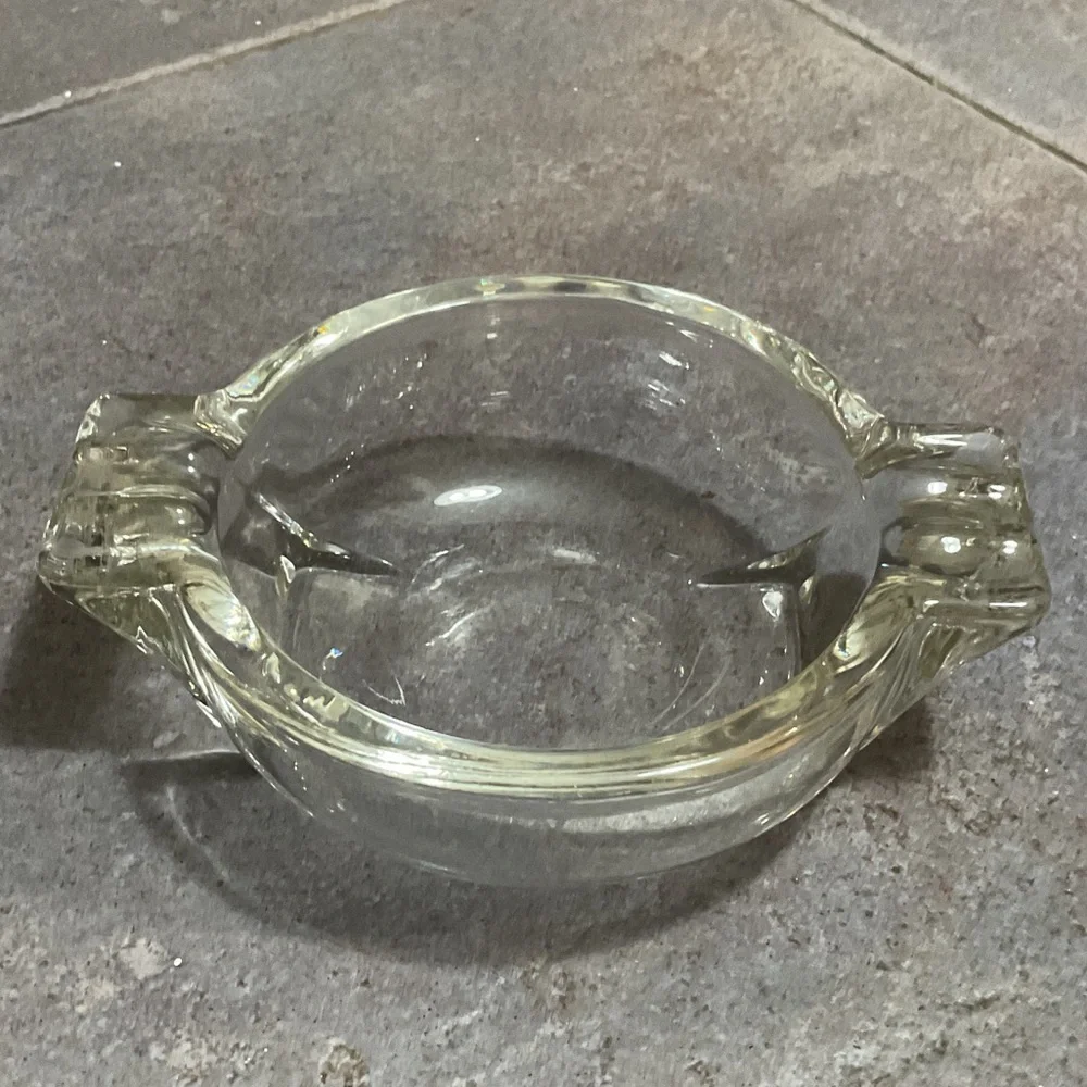 Elegant Clear federal glass ashtray.